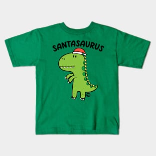 SANTASAURUS Kids T-Shirt